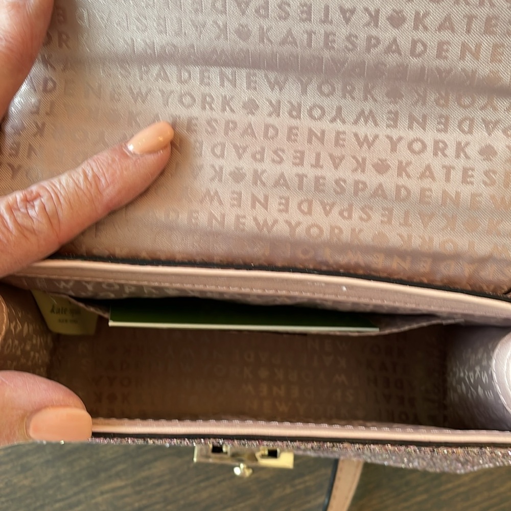 KATE SPADE SUNSET LANE CROSSBODY BAG Rosegold Glitter New with Tags Gift Idea - Picture 15 of 16